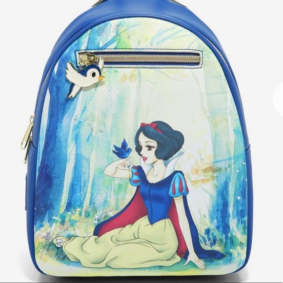 ? Loungefly Disney Snow White And The Seven Dwarfs Forest Scene Mini Backpack